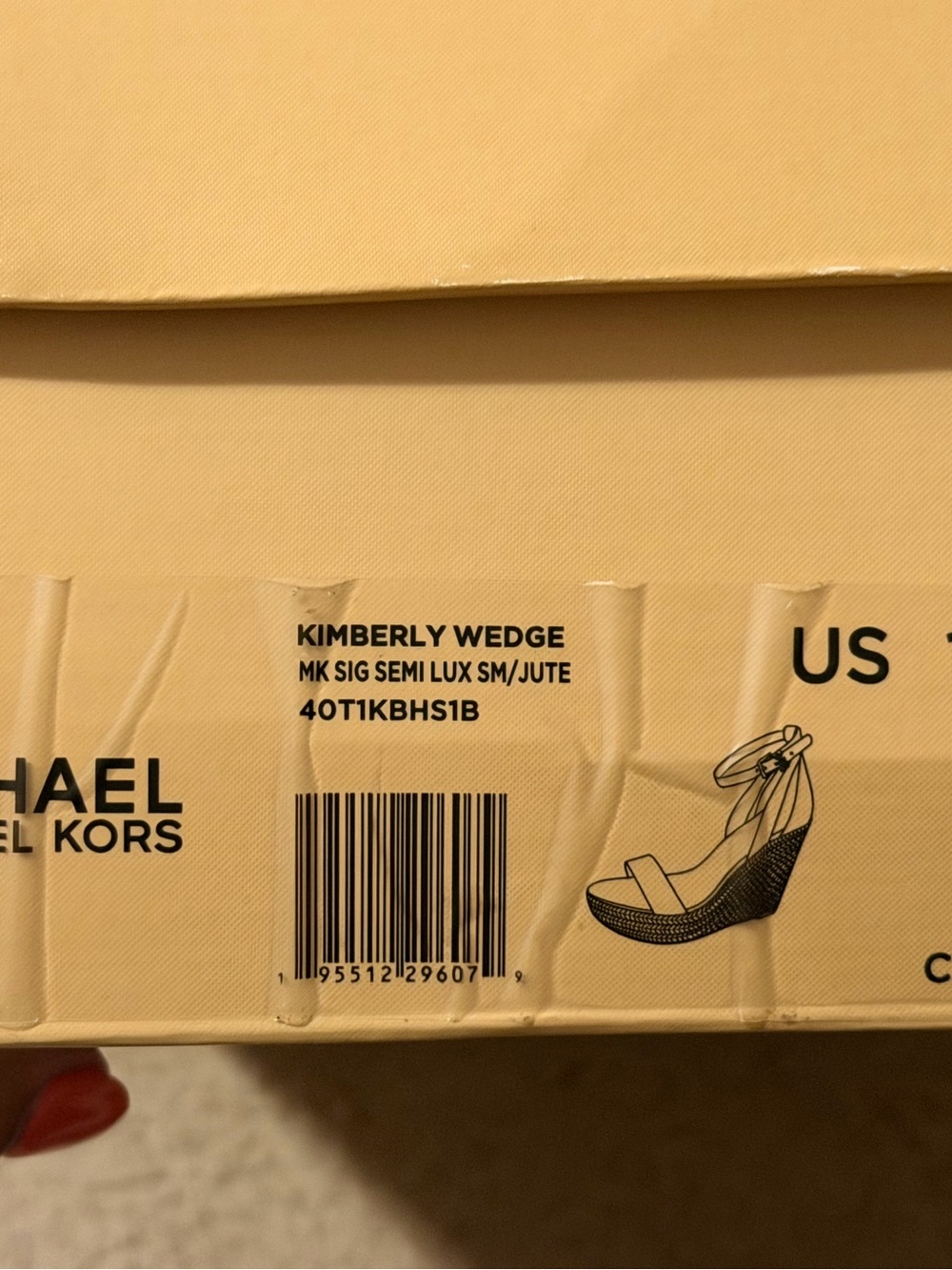 Brand new in box. Never worn. Michael Kors Cream and Tan Espadrille Wedge Sandal - Picture 5 of 5